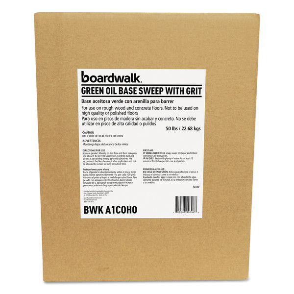 Boardwalk Oil-Based Sweeping Compound, Grit, Green, 50lbs, Box BWKA1COHO